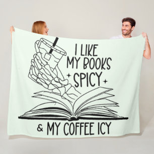 Spicy Bokar och Isig kaffe Fleecefilt