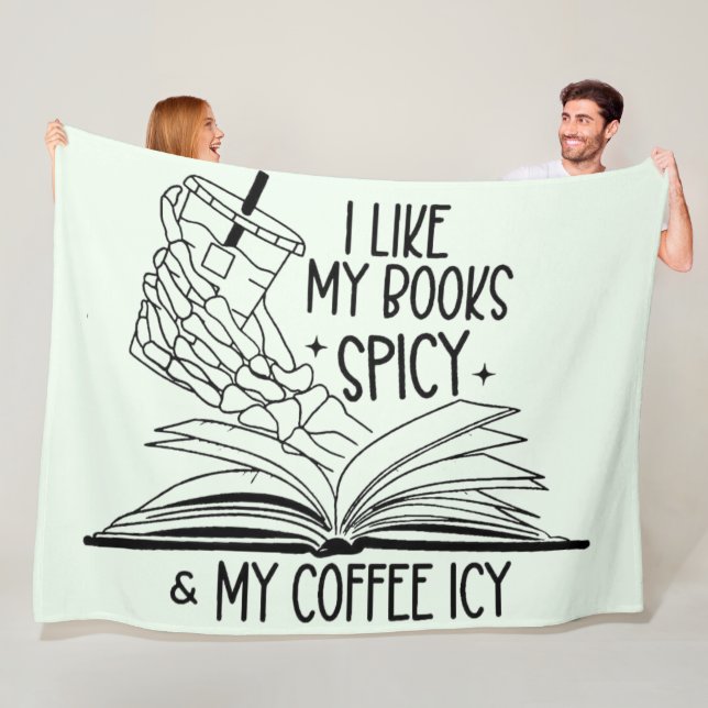 Spicy Bokar och Isig kaffe Fleecefilt (På plats)