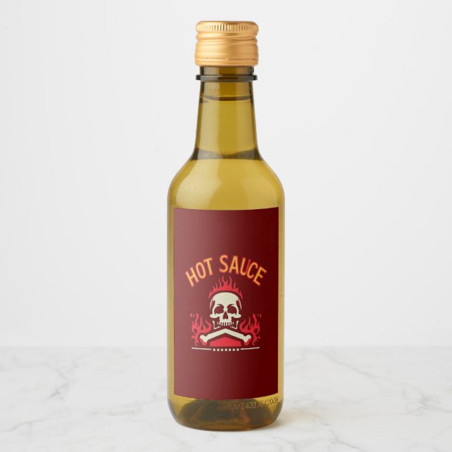 Spicy Chili Hett Sauce Vinetikett (Framsida)