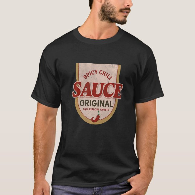 Spicy Chili Sauce Original only 1 Speciell Sort T Shirt (Framsida)