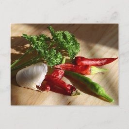 Spicy cuisine art vykort
