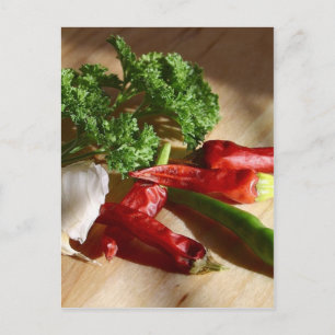 Spicy cuisine art vykort
