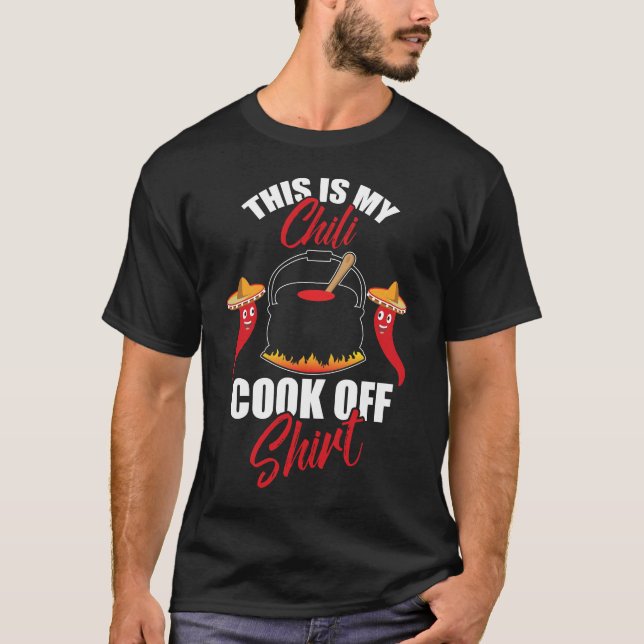 Spicy Food Älskare Det här är min Chili Cook av T Shirt (Framsida)