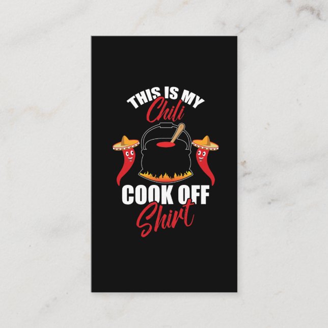 Spicy Food Älskare Det här är min Chili Cook av Visitkort (Framsida)