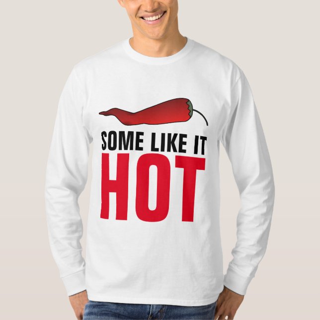 SPICY FOOD ÄLSKARE, Hett Pepper T-Shirts (Framsida)