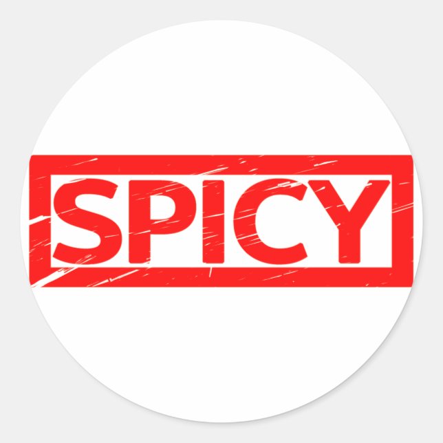Spicy Frimärke Runt Klistermärke (Framsida)