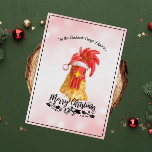 Spicy Funny Chicken God jul Julkort