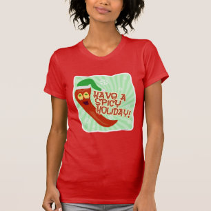 Spicy Helgdag Funny Helgdag Motto Tecknad T-shirt
