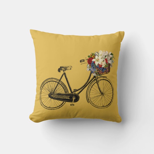 Spicy Hett Mustard-cykelblomman Dekorativ kudde (Framsida)