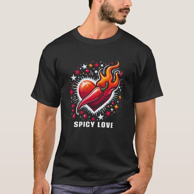 Spicy Kärlek T Shirt (Framsida)
