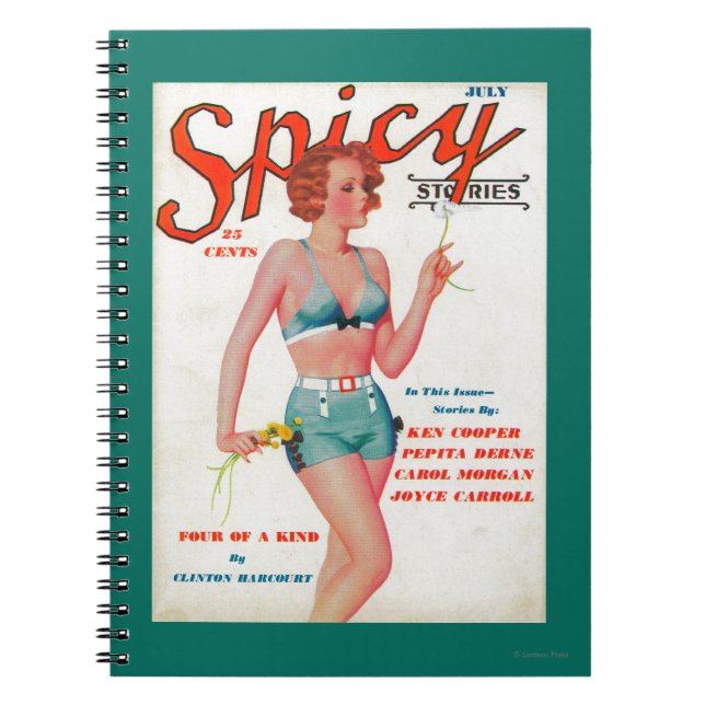 Spicy Magazine Cover Anteckningsbok (Framsidan)