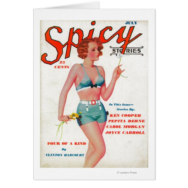 Spicy Magazine Cover Hälsningskort (Framsidan)