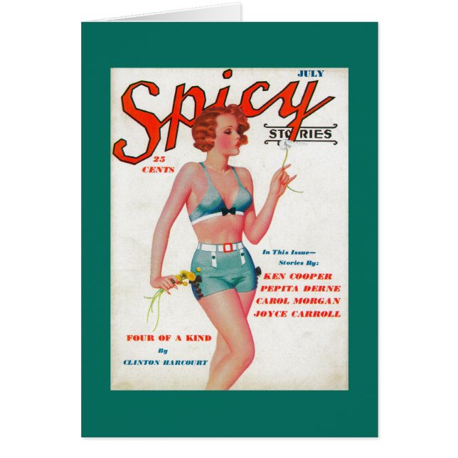 Spicy Magazine Cover Hälsningskort (Framsidan)