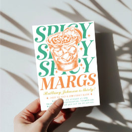 Spicy Margs Modern Bright Margarita 30års födelsed Inbjudningar