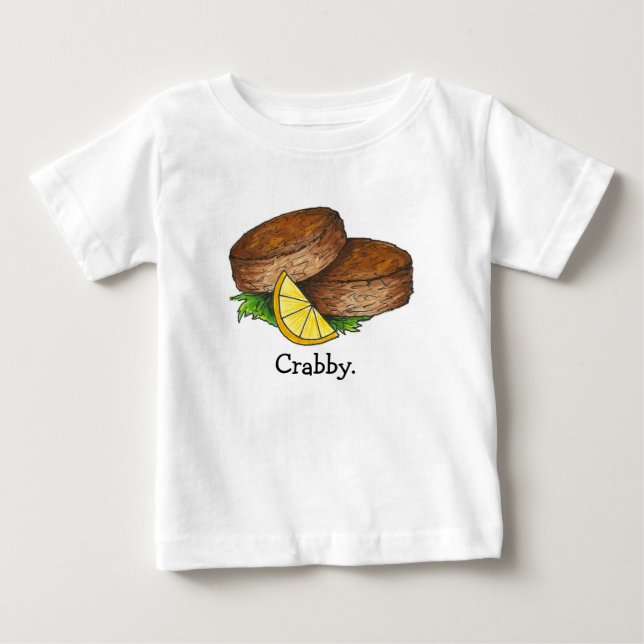 Spicy Maryland Crab Cake Crabtårta Seafood Foodie Tee Shirt (Framsida)