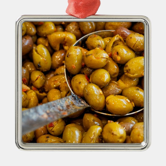Spicy Nocellara Etnea olives Julgransprydnad Metall (Framsidan)