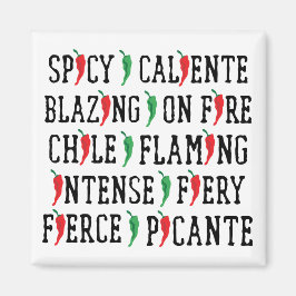 Spicy Ord Chile Pepper Design Magnet