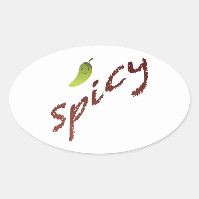 Spicy Ovalt Klistermärke (Framsida)