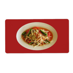 Spicy Papaya Salad [som Tam] ... Thai Lao Food Fraktsedel