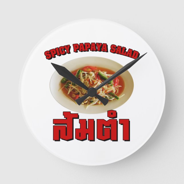Spicy Papaya Salad [som Tam] ... Thai Lao Food Rund Klocka (Framsida)