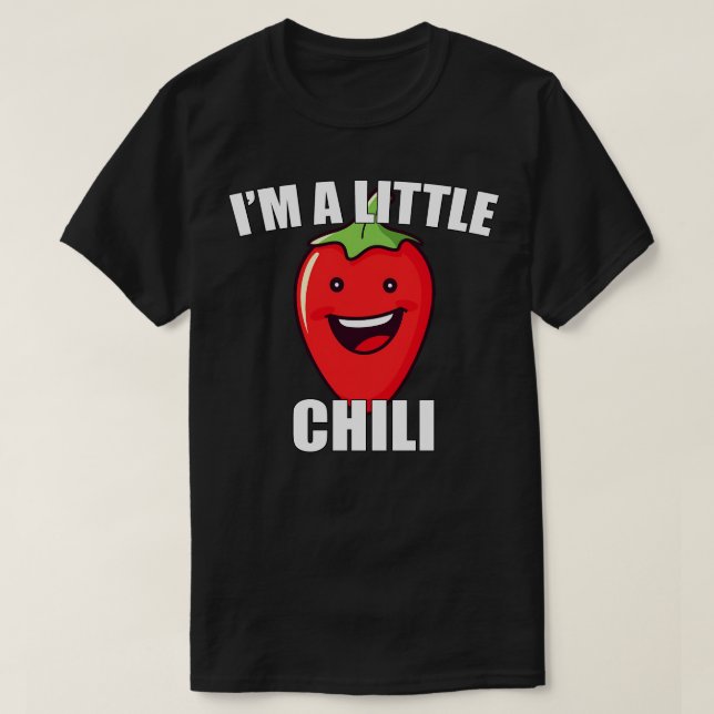 Spicy Pepper Älskare Im a Little Chili Funny Veget T Shirt (Design framsida)