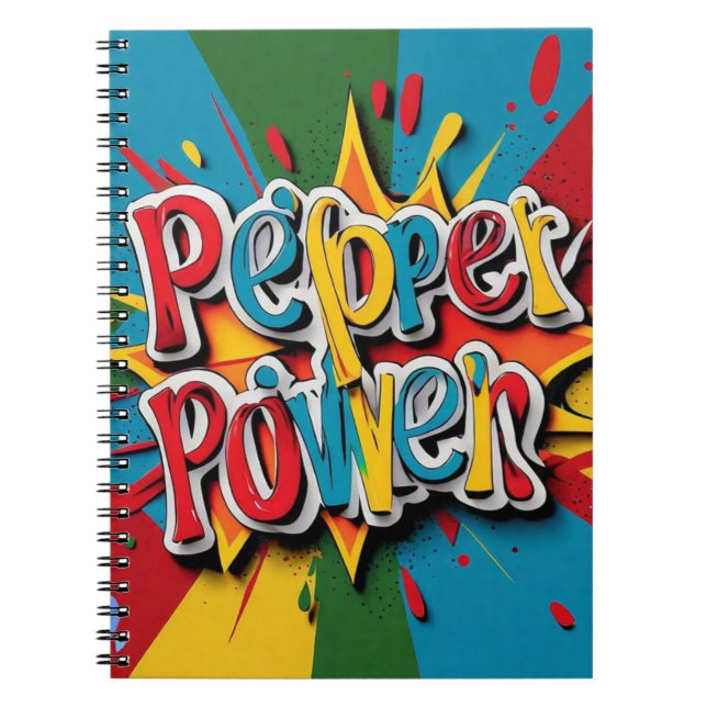 "Spicy Pepper Art" Anteckningsbok (Framsidan)