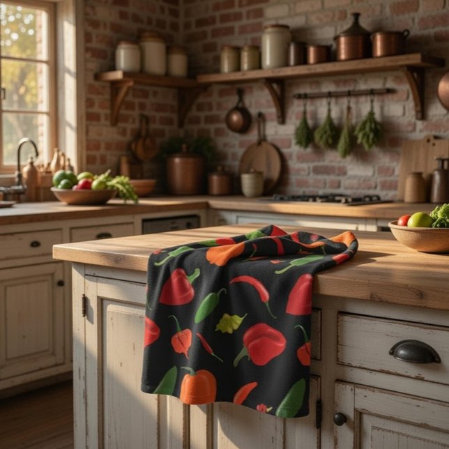 Spicy Peppers Kitchen Towel Kökshandduk (Skapare uppladdad)