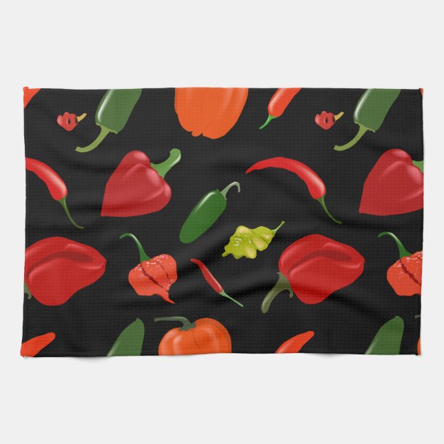 Spicy Peppers Kitchen Towel Kökshandduk (Horisontell)