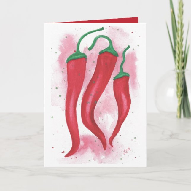 Spicy Peppers Tack Kort (Framsida)