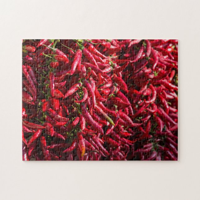Spicy Red Chili i Kalocsa-staden Pussel (Horisontell)