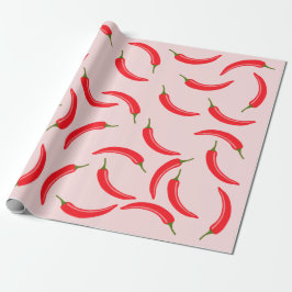 Spicy Red Chili Mönster Presentpapper