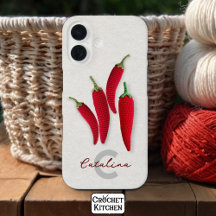 Spicy Red Modern Minimal Crochet Jalapeno Namn