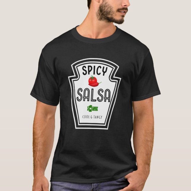 Spicy Salsa Group Condiment Team Halloween Costume T Shirt (Framsida)