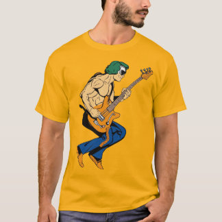 Spicy Sergranat: Chili Pepper Guitarist Sticker De T Shirt