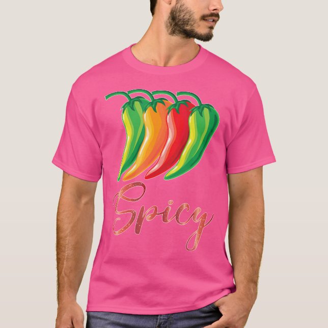 Spicy Shirt-Hett och spicy pepper T Shirt (Framsida)