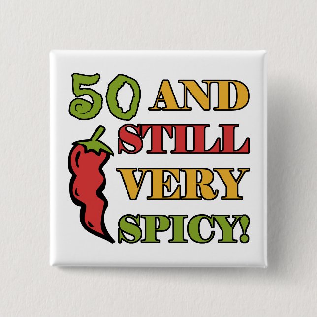 Spicy vid 50 års ålder knapp (Framsida)