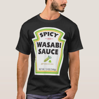 Spicy Wasabi Sauce Flaska etikett Funny Halloween T Shirt
