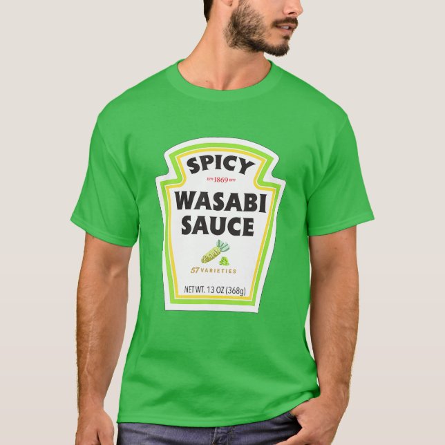 Spicy Wasabi Sauce Halloween Costume Matching Coup T Shirt (Framsida)