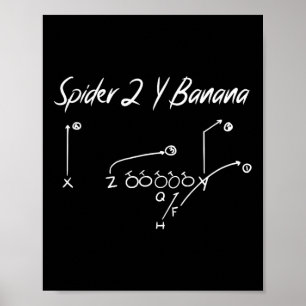 Spider 2 Y Banan Diagram Fotboll Strategi 1 Poster
