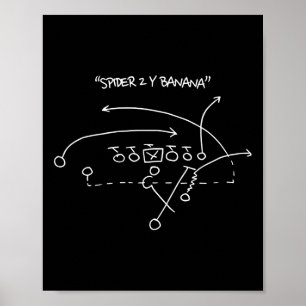 Spider 2 Y Banan Fotboll Spelande Strategi Fotboll Poster