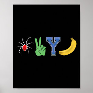 Spider 2 Y Banana Fotboll Spelande Strategi Spel P Poster