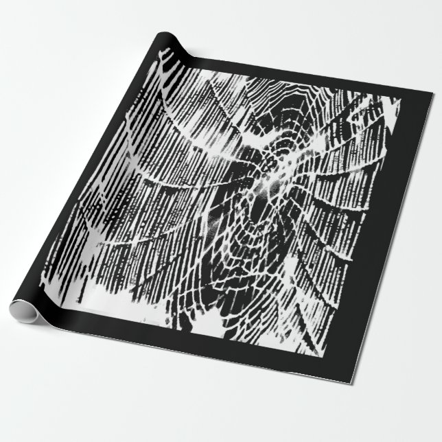 Spider Älskare | Tangled Halloween Spindelnät Whit Presentpapper (Utrullad)