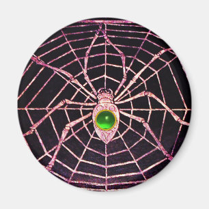 SPIDER AND WEBBEN Grönt Emerald Black Magnet