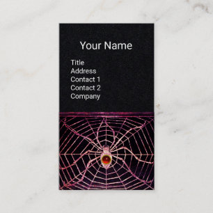 SPIDER AND WEBBEN Red Ruby Gemstone Black Papper Visitkort