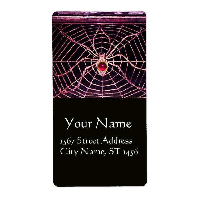 SPIDER AND WEBBEN Rosa Fuchsia Ruby Black Fraktsedel (Framsidan)