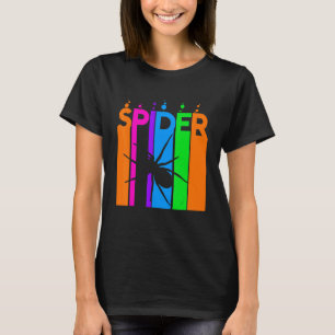 Spider Animal Rainbow Bubble with Silhouette T Shirt