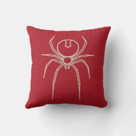 Spider - Blood Red and Bone White Kudde