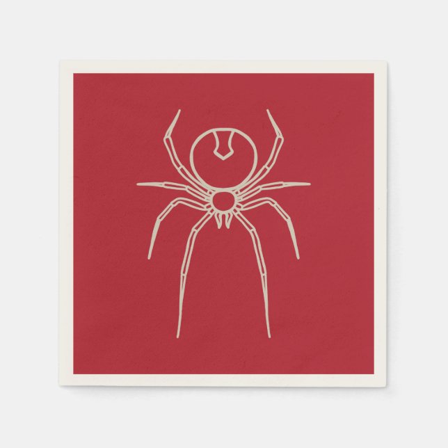 Spider - Blood Red and Bone White Pappersservett (Framsidan)