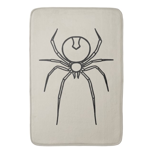 Spider - Bone White och Fladdermus Black Badrumsmatta (Framsidan (Vertikal))