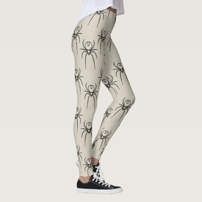 Spider - Bone White och Fladdermus Black Leggings (Höger)